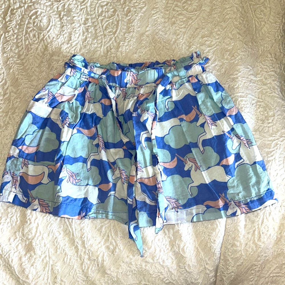Mini Boden Blue Unicorn Print Skirt